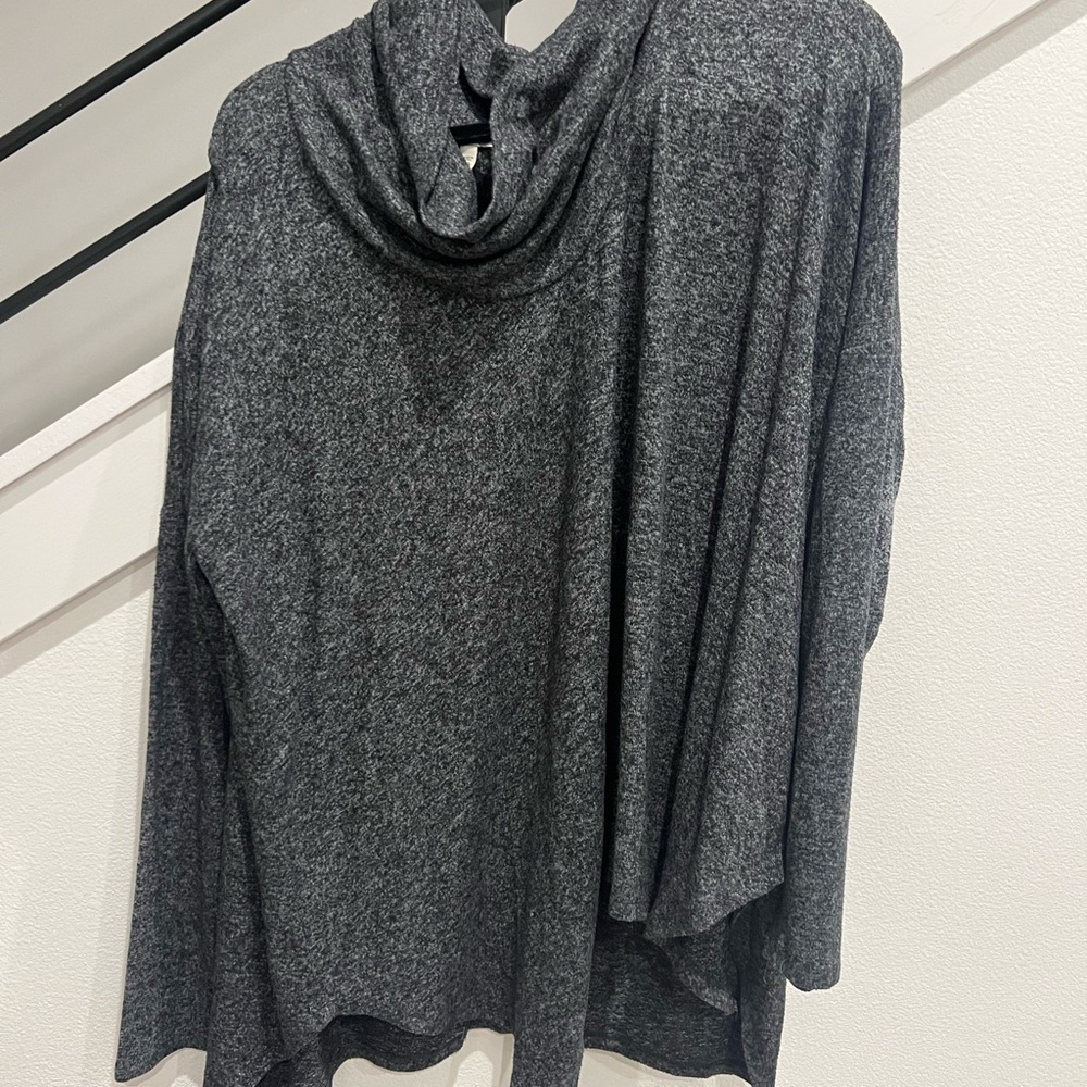 Express Charcoal Cowl Neck Sweater